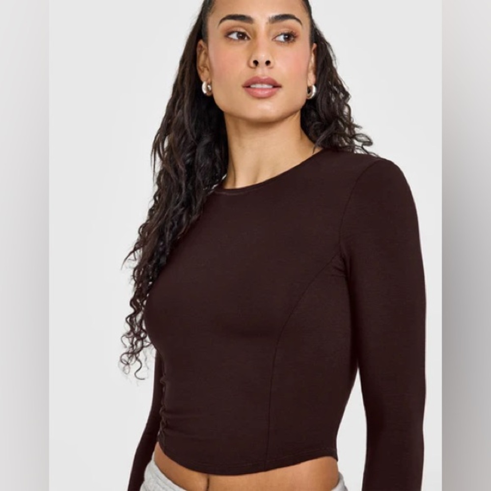 Oner Active Mello Soft Mid Long Sleeve Top 70% Cocoa Size S